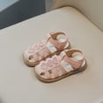 thumbnail image 3 of Bixock Toddler Girls Sandals Kids Shoes Girls Heart Glitter Cut Out Closed Toe Sandals Soft Sole Princess Casual Beach Summer Shoes 9Months-6Years, 3 of 7