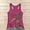 Hot Pink, variant on 2026 Brazil Soccer Graphic Tank Top for Women - Casual Sleeveless Athletic Camisole - Summer Sports Fan Crewneck Vest Top for Everyday Activewear
