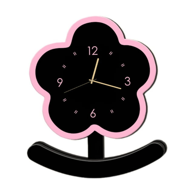 Reloj de péndulo pequeño, reloj decorativo, estatua de mesa de dibujos animados, decorativo Estilo C