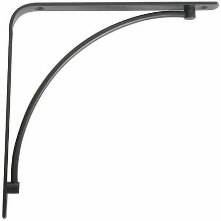 Knape and Vogt 200MBLK6 6" Black Art Deco Bracket
