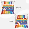 thumbnail image 6 of Velvet Decorative Throw Pillow Covers Set of 2, Soft Square Cushion Cover with Invisible Zipper LGBT Pride Rainbow Printing, 18"x18", 6 of 7