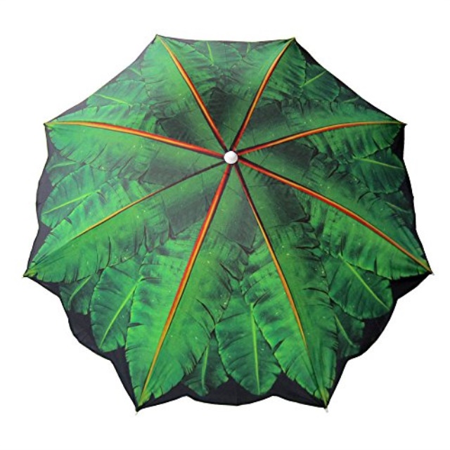 bayside21 6.5 ft outdoor beach umbrella with palm tree design