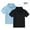 Light Blue+Black, variant on GERsome 2 Pack Unisex Kids Short Sleeve Summer Tops Button-Down Collar Shirt School Uniform Solid Color Shirts for Boys Girls, 1-13 Years