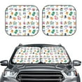 thumbnail image 2 of Goofa Hello Summer Cat Pattern 2 Piece Car Windshield Sun Shade Foldable | Front Windshield Shade for Sun, Heat and UV Rays | Sunshade for Car Front Window-Medium, 2 of 7