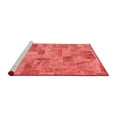 thumbnail image 2 of Ahgly Company Machine Washable Indoor Round Abstract Red Modern Area Rugs, 5' Round, 2 of 4