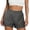 Gray, variant on Shorts for Women Elastic Wais Cute Shorts Fashion Casual Solid Short Pants with Pockets