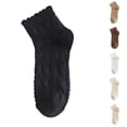 thumbnail image 3 of SAZBJOJN Socks for Women Thin Breathable Cotton Mid Crew Socks Ruffled Lace Trim Short Ankle Socks Lightweight Casual Dress Socks Black A, 3 of 3