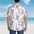 thumbnail image 6 of Haiem Lavender Flowers Printed Hawaiian Shirt for Men - Men’s Casual Beach Summer Shirts - Stretch Fabric with Modern Fit-Large, 6 of 9
