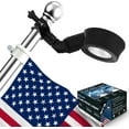 thumbnail image 1 of HLONK Solar Flag Pole Light  Flagpole Light Solar Powered  The Matte Shell Feels Comfortable to The Touch  Upgraded 2200mAh 480Lm  Adjustable Bracket &amp; Metal Clamp Fits 0.8-1.2" F, 1 of 8