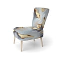 thumbnail image 3 of Designart "Abstract Geode Marble Waves Grey" Upholstered Modern & Contemporary Accent Chair and Abstract Arm Chair - Multiple Color & Pattern, 3 of 7