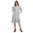 thumbnail image 3 of Moomaya Cotton Ladies Printed Midi Evening Casual Dress With Lace Summer Wear, 3 of 6
