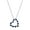 Blue, Silver, variant on Forever Facets Jewelry Platinum Over Sterling Silver Created Emerald and 1/5th Carat Total Weight Lab Grown Diamond Curved Bar Necklace, 18 Inch Cable Chain + 2 Inch Extender (H-I Color, I1 Clarity)