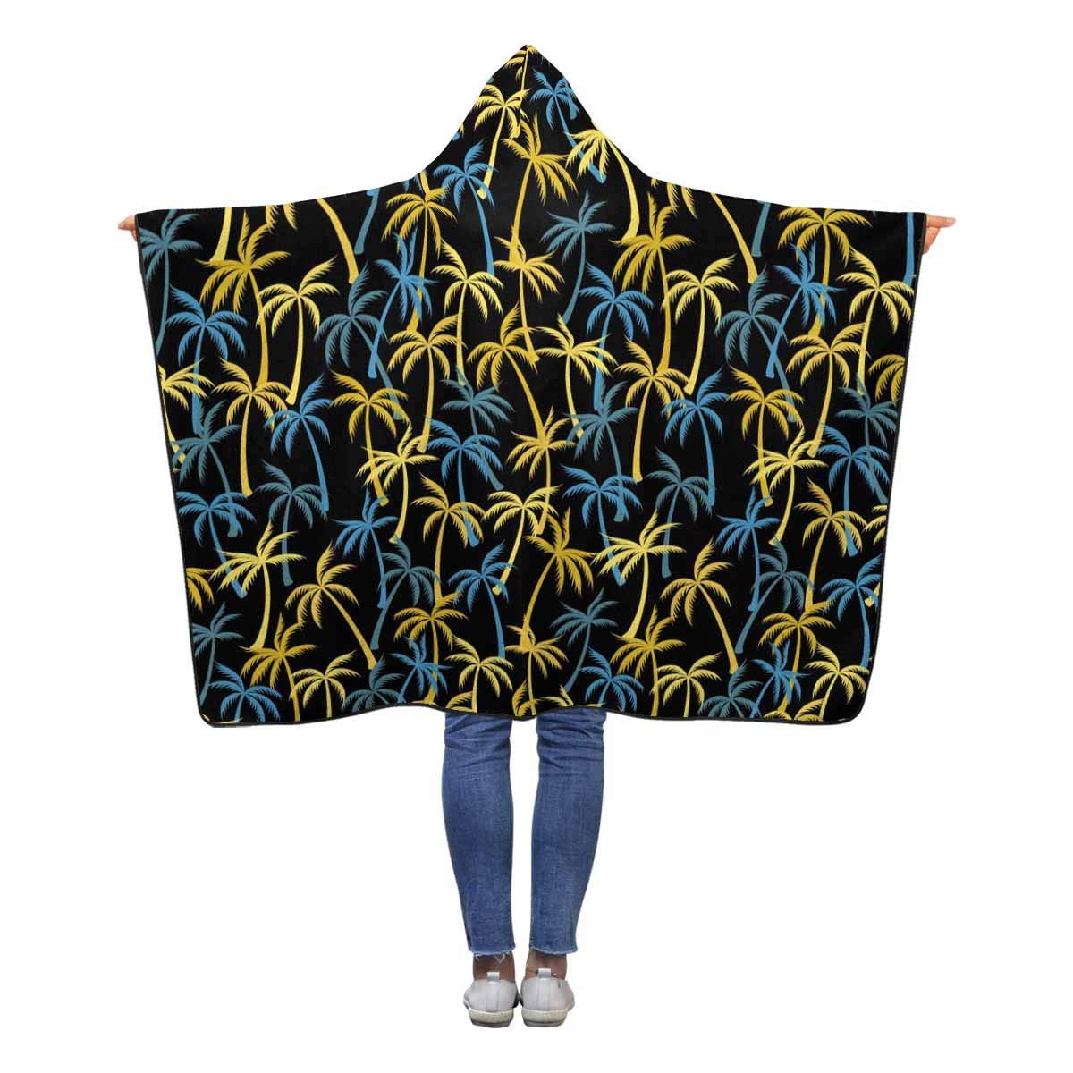 HATIART Palm Tree Pattern Hooded Throw Blanket 50x60 inches Kids Girls
