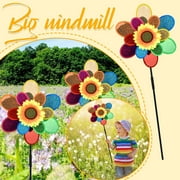 Loyerfyivos Rainbow Sunflower Windmill, Garden Wind Spinner, Patio Outdoor Windmill, Rainbow Sunflower, Flower Windmill Decoration, Glitter Spinner, Lawn Decoration