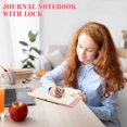 thumbnail image 4 of Heart Lock Diary with Lock Key  Pen 144 Sheet Elegant Secret Notebook PU Cover Personal Organizer Diary Lockable Journal for Girls, 4 of 8