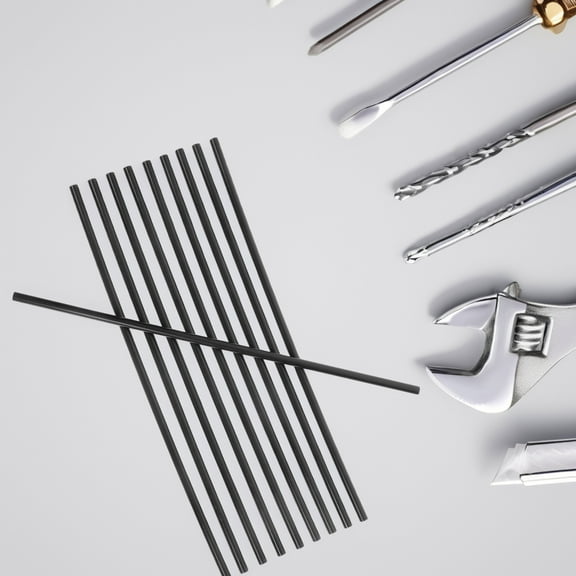 QIFULL Polyoxymethylene Rods Black Plastic 10Pcs Round 11.8In