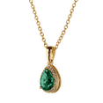 thumbnail image 2 of Collar para Mujer con Baño de Oro 14k LuckyLy, Cadena con Dije de Zirconia Cúbica, Modelo Dory Verde verde UNITALLA, 2 of 6