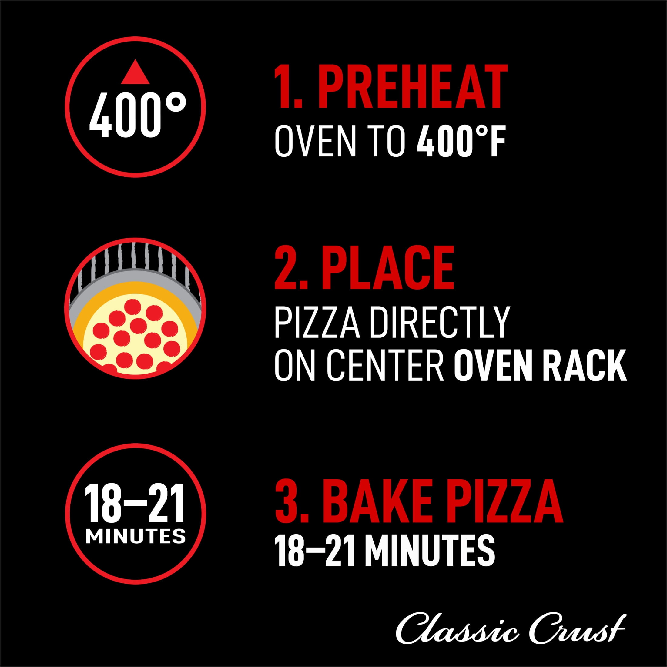 Red Baron Pepperoni Classic Crust Frozen Pizza, 20.61 oz, Mozzarella Cheese Pizza, Contains Milk, Wheat & Soy