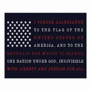 Creative Products Pledge Of Allegiance Flag 10x8 Tabletop Canvas