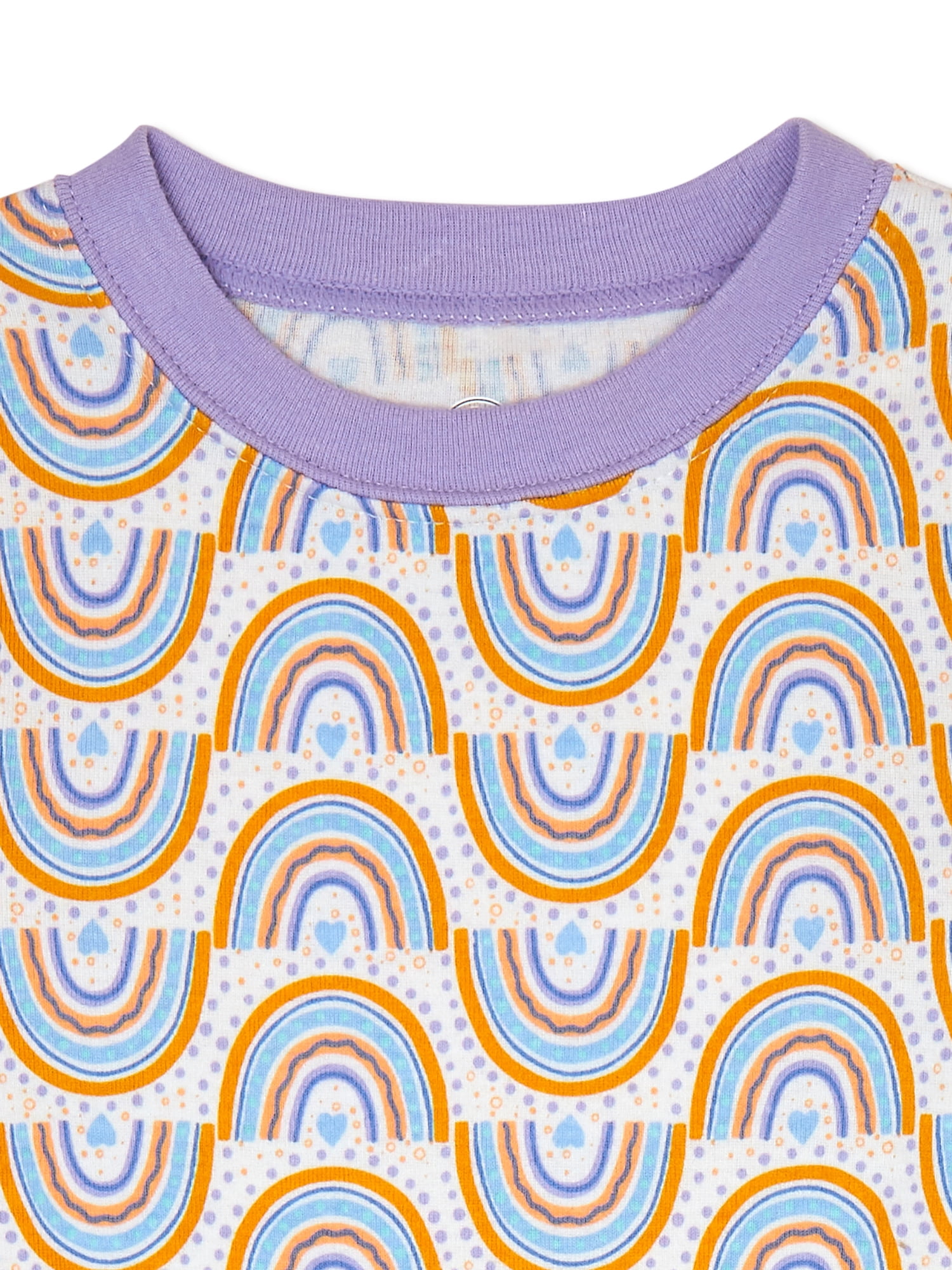 Wonder Nation Toddler Cotton Long Sleeve Sleep Tee and Pants Pajama Set, 2-Piece, Sizes 12M-5T