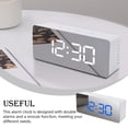 thumbnail image 4 of Billuyoard Alarma digital portátil ángulo ajustable 6 marchas función de memoria 5V 2A Radio proyector reloj interior dormitorio termómetro relojes Electrodomésticos Luz azul Billuyoard HA063920-02B, 4 of 6