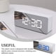 thumbnail image 4 of Billuyoard Alarma digital portátil ángulo ajustable 6 marchas función de memoria 5V 2A Radio proyector reloj interior dormitorio termómetro relojes Electrodomésticos Luz azul Billuyoard HA063920-02B, 4 of 6