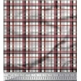 thumbnail image 1 of Soimoi Brown Poly Georgette Fabric Gingham Check Decor Fabric Printed Yard 42 Inch Wide, 1 of 5