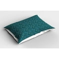 thumbnail image 2 of Ambesonne Floral Pillow Sham 2 Pack, Spring Flowers Art, 26"x20", Sea Blue Teal, 2 of 3