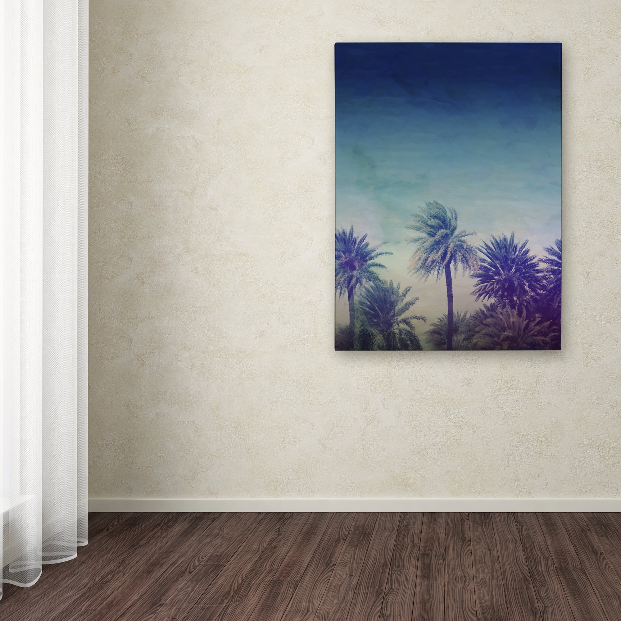 Trademark Fine Art "Palm Paradise" Canvas Art by Leah Flores