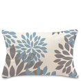 thumbnail image 1 of Funda de almohada de lino geométrica, cubierta de cojín de sofá, decoración del hogar, se puede personalizar para usted, azul Lago, blanco, 30x50, 40x60, 1 of 4