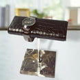 thumbnail image 4 of jifeng Support de Montre en Cuir PU Présentoir Base Barre de Rangement Organisateur Noir Motif Crocodile, 4 of 7