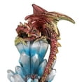 thumbnail image 6 of Red And Gold Cosmic Dragon On Blue Crystal Stalactite Rock LED Light Statue, 6 of 9