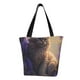 thumbnail image 1 of Disketp Purple Flower Lazy Cat Bolsa de Hombro Casual para Mujer, Bolso Cruzado para Compras, Viajes y Uso Diario, 1 of 6