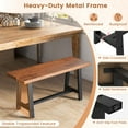 thumbnail image 4 of Resenkos 40 Inch Dining Bench 2 Person Entryway Shoe Bench with Metal Frame-40 inches,, 4 of 6