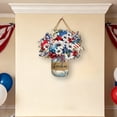 thumbnail image 6 of Memorial Day Saving!4th of July Decorations, The US Independence Day Round Wooden Sign Pendant Festival Star And Stripe Wooden Ornament Welcome Sign, 6 of 7