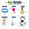 thumbnail image 5 of 90 Pcs Soccer Party Favor Set, 6 Goodie Bags with Party Favors, Soccer Birthday Party Supplies, 60 Stickers, 5 of 9