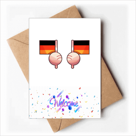 Germany Flag Welcome Back Greeting Cards Envelopes Blank