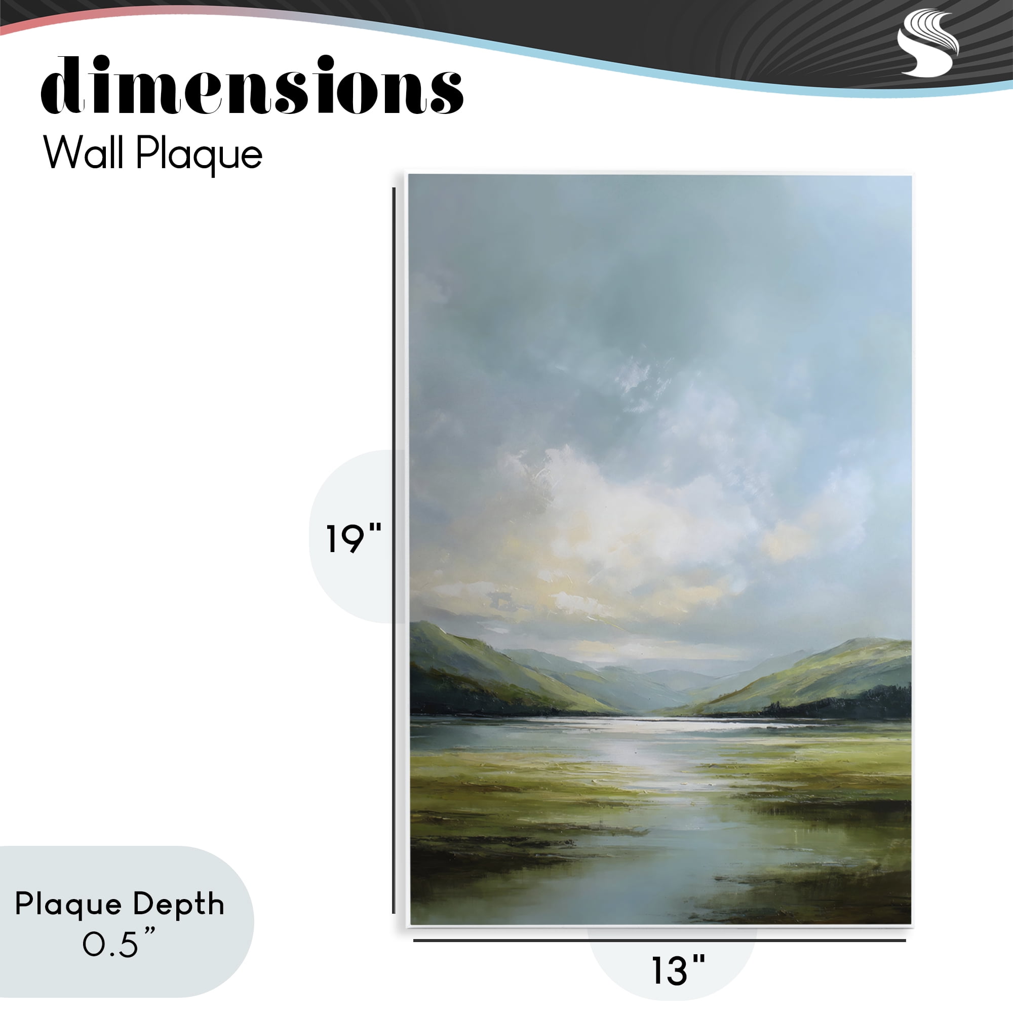 Stupell Industries Here Comes Sun over Valley Wall Plaque Art, design by Petal Prints Design