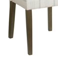 thumbnail image 4 of Benjara Wooden Dining Chairs with Stripe Pattern Fabric Upholstery, Gray and White, Set of Two, 4 of 5