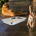 thumbnail image 4 of 3pcs Stainless Steel Cat Litter Box Large Metal Litter Tray Household Metal Litter Pan, 4 of 8