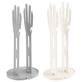 thumbnail image 2 of 2 PCS Kitchen Glove Holder Kitchen Glove Stand Holder Rubber Glover Drying Dryer Rack Reusable Rubber Mitten Clothes Drying Rack for Dish Gloves and Rags,White and Grey, 2 of 9