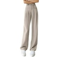thumbnail image 2 of Women's Casual High Waisted Wide Leg Pants for Summer and Fall - Comfortable Trousers for Everyday Wear and Relaxed Outfits, 2 of 6