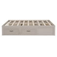 thumbnail image 5 of Bellemave Queen Beds with 6 Storage Drawers, Wood Queen Size Platform Bed Frame with Wood Slat Support, Rustic Style Storage Bed Frame Noise-Free, No Box Spring Needed（Antique White), 5 of 8