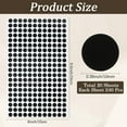 thumbnail image 2 of Black 240 Pcs Blank Round Stickers Flat PVC Black 10mm for Handwriting Photo Album Scrapbook Diary Craft Decoration, 2 of 3