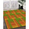 thumbnail image 3 of Ahgly Company Machine Washable Indoor Rectangle Transitional Mahogany Brown Area Rugs, 5' x 8', 3 of 7