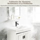 thumbnail image 4 of Gabinete de Baño de Lavamanos y Espejo, Armario con 2 Puertas para Baño con Estante, Grifos de Agua Caliente y Fría, Tuberías de Desag, 61 * 40 cm (Negro), 4 of 8