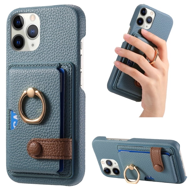 Compatible con iPhone 16 Pro, Funda GANGXUN con soporte magnético y tarjetero