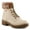 Bone Multi, variant on Canario Women’s Water-Resistant Faux Leather Lace-Up Winter Booties with Faux Fur Lining