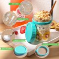 thumbnail image 3 of 16oz Overnight Oats Jar,6 pack Glass Jars with Airtight Lids,Reusable Wide Mouth Mason Jars,Glass Food Storage Containers for Meal Prep, Snacks & Yogurt, 3 of 7