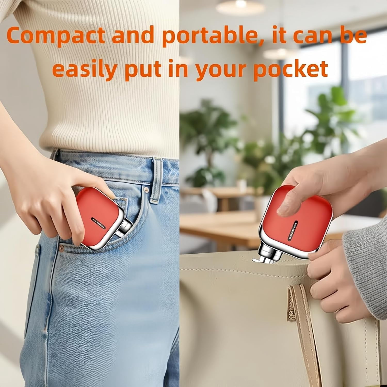 Mini Portable Pocket Massage Gun, Back Massager To Relieve Pain With 6 Speeds And 3 Heads, Detachable Muscle Massager For Travel, Office, And Daily Use, Gift